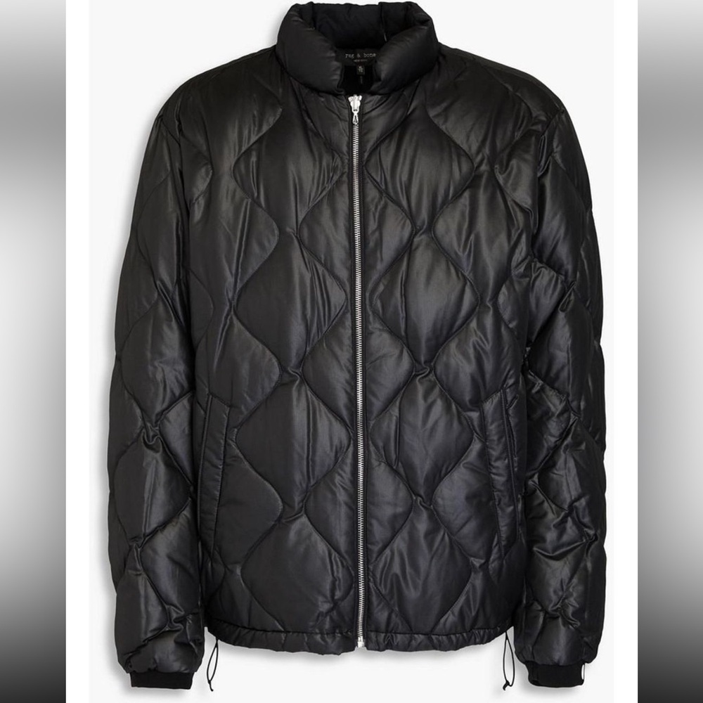 rag & bone Black Quilted Puffer Jacket